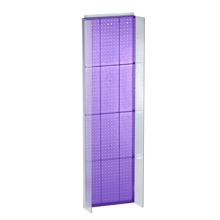 Azar Displays 16"W x 60"H Pegboard Powerwing Display 700356-PUR